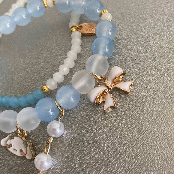 Lovely Cartoon Animals Charms Crystal Beads Stretch Bracelet for Women Teen Girl - Picture 4 of 6